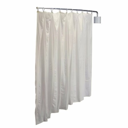 R&B WIRE PRODUCTS Antimicrobial Wall Mount Privacy Screen, 90in x 72in, Cream PST/AML/C